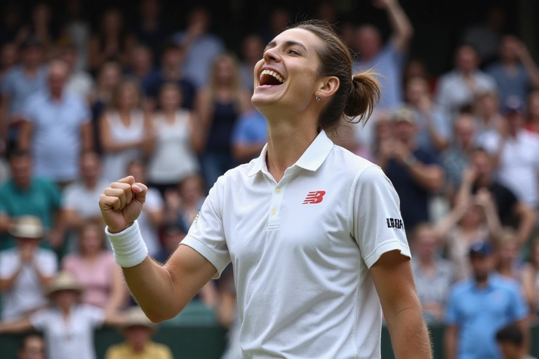 Player celebrating a point win during a tournament