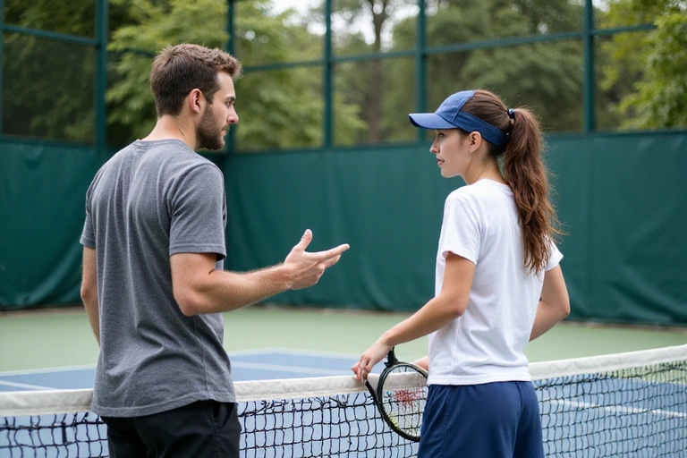 Private coaching session, coach providing feedback