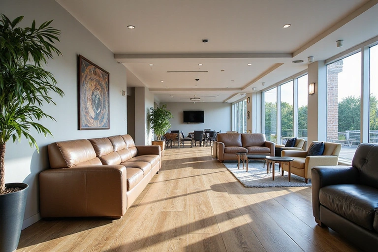 Spacious and comfortable player's lounge